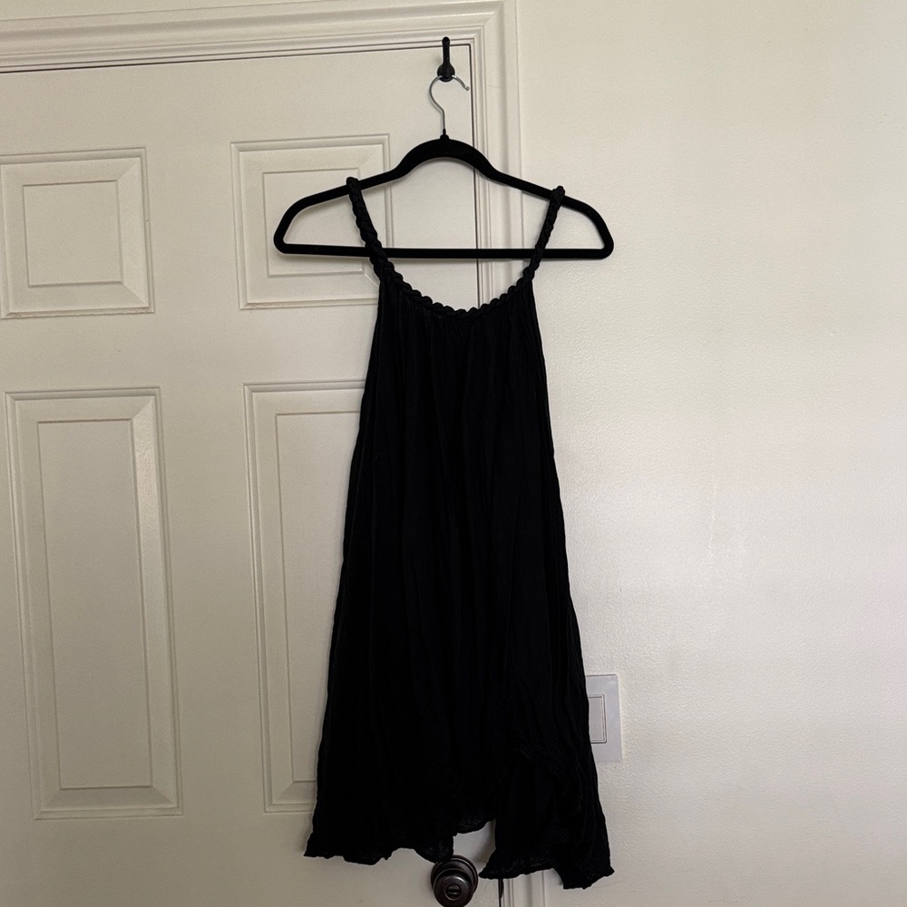 Black Mini Dress with Braided design